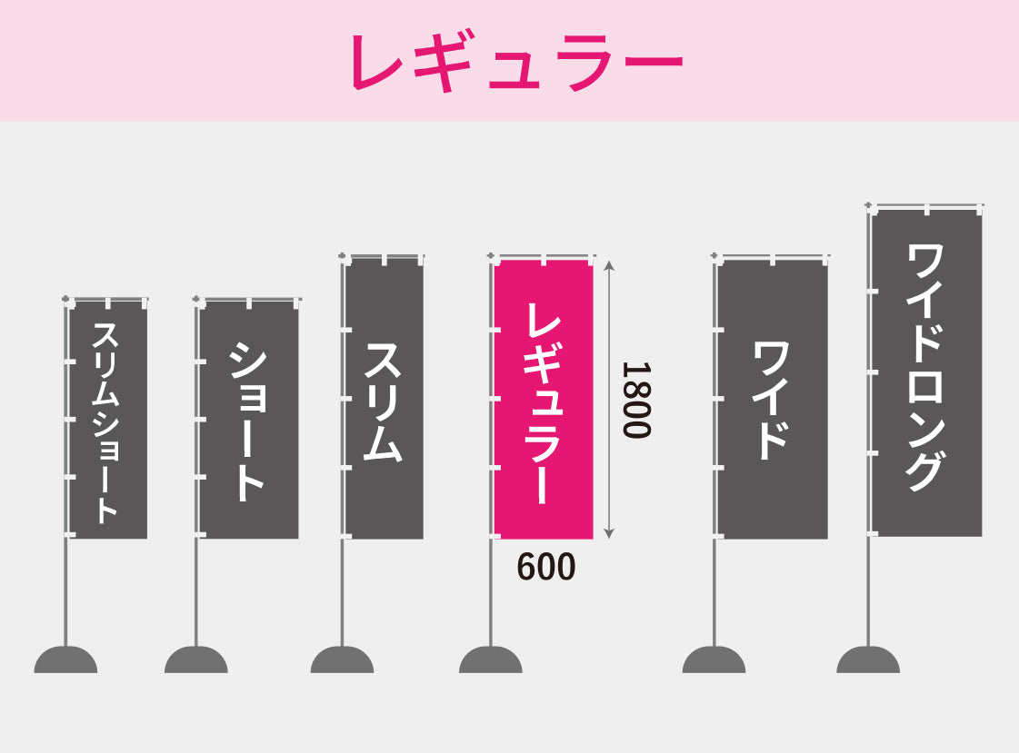 レギュラー:1800×600mm